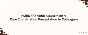 NURS FPX 4065 Assessment 4 Care Coordination Presentation to Colleagues